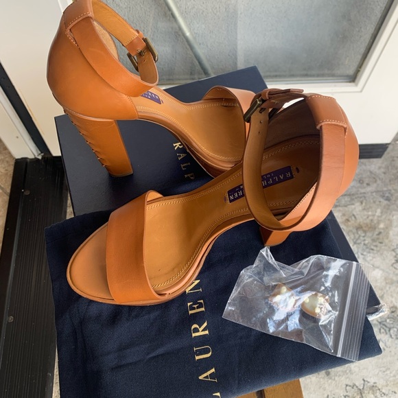 Ralph Lauren Purple Collection Leather Platform - Picture 2 of 5